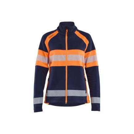 BLAKLADER 471810108953M - Veste micropolaire haute-visibilité femme, marine/orange fluo