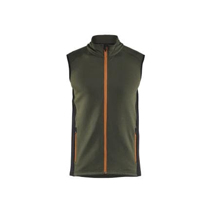 BLAKLADER 473625394240L - Gilet polaire STRIKER, vert forêt/rouille