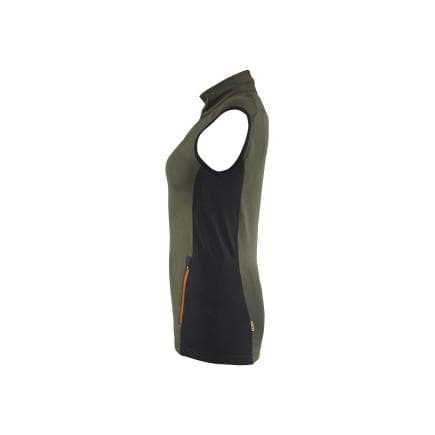 BLAKLADER 474625394240M - Gilet polaire STRIKER femme, vert forêt/rouille