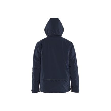 BLAKLADER 475025138633XL - Veste softshell hiver légère, bleu marine foncé/jaune fluo