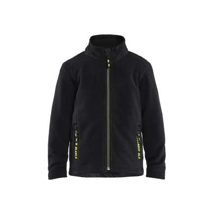 BLAKLADER 52061010993398/104 - Veste micropolaire enfant, noir/jaune fluo