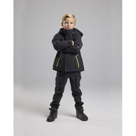 BLAKLADER 52101917993398/104 - Veste hiver stretch 4D enfant, noir/jaune fluo