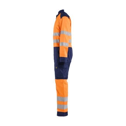 BLAKLADER 602018125389L - Combinaison manches longues haute-visibilité, orange fluo/marine