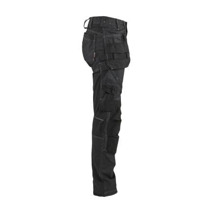 BLAKLADER 713211419900C36 - Pantalon artisan denim stretch avec poches flottantes femme, noir