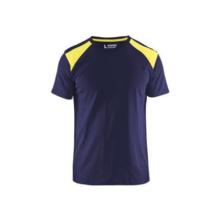 BLAKLADER 337910428833XL - T-shirt Marine/Jaune