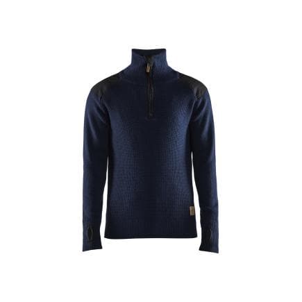 BLAKLADER 463010718698XS - Sweat en laine Marine foncé/Gris foncé
