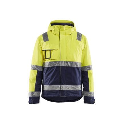 BLAKLADER 487019873389S - Veste hiver haute-visibilité stretch Jaune/Marine