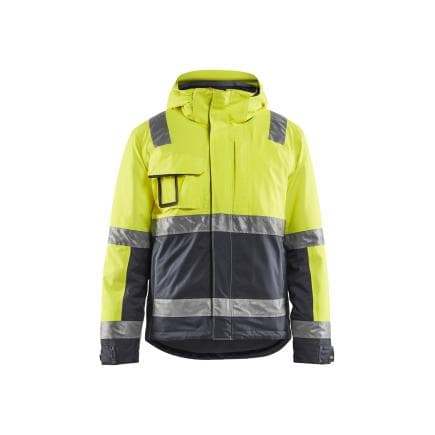 BLAKLADER 487019873396XXL - Veste hiver stretch Jaune fluo/Gris moyen