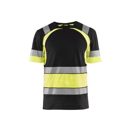 BLAKLADER 342110309933S - T-shirt Noir/Jaune fluo