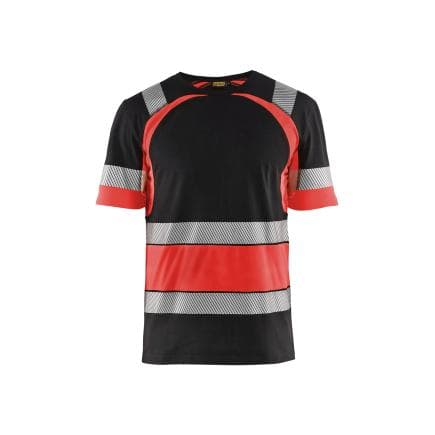 BLAKLADER 342110309955XXL - T-shirt Noir/Rouge fluo