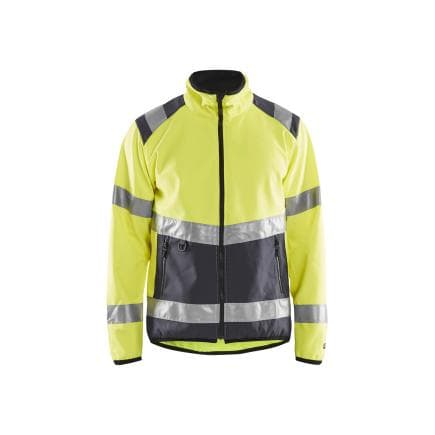 BLAKLADER 487725163396M - Veste Softshell Jaune fluo/Gris moyen