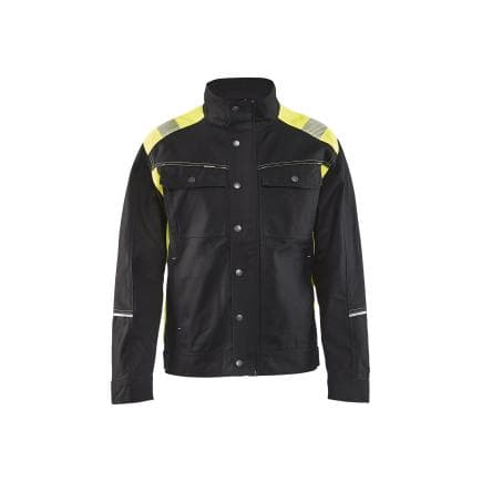 BLAKLADER 409513709933L - Veste artisan Noir/Jaune fluo