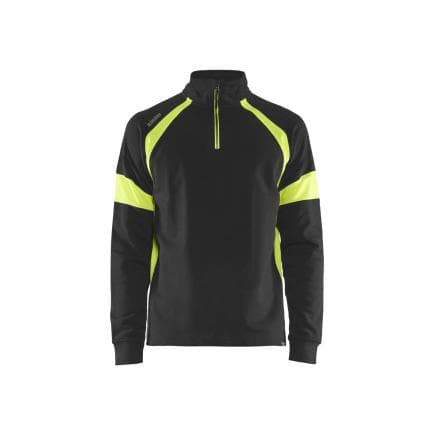 BLAKLADER 355011589933XS - Sweat avec parties haute-visibilité Noir/Jaune