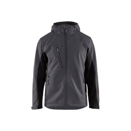 BLAKLADER 475325169699M - Veste Softshell à capuche Gris moyen/Noir