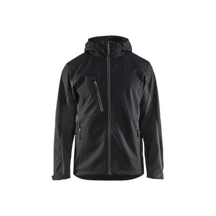 BLAKLADER 475325169998M - Veste Softshell à capuche Noir/Gris foncé