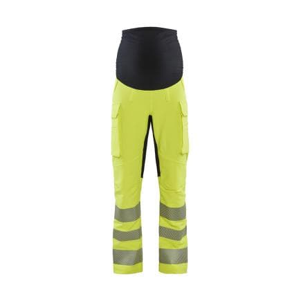 BLAKLADER 710016423399L - Pantalon de grossesse haute-visibilité stretch 4D Jaune/Noir