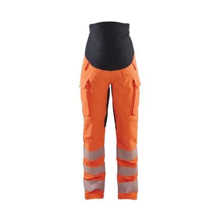 BLAKLADER 710016425399M - Pantalon de grossesse haute-visibilité stretch 4D Orange/Noir