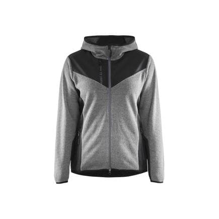 BLAKLADER 594125369099XXL - Veste tricotée Softshell femme Gris chiné/Noir