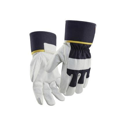 BLAKLADER 28411462861011 - Gants de protection en cuir Marine foncé/Blanc