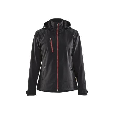BLAKLADER 471925139956M - Veste Softshell Femme Noir/Rouge