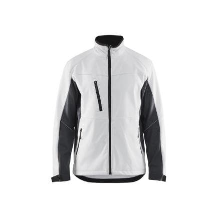 BLAKLADER 495025161098M - Veste Softshell Blanc/Gris foncé