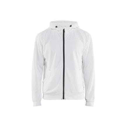 BLAKLADER 336325261098XL - Sweat zippé à capuche Blanc/Gris foncé