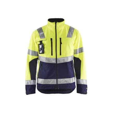 BLAKLADER 490025173389XL - Veste Softshell haute-visibilité Jaune/Marine