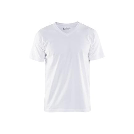BLAKLADER 336010291000XXL - T-Shirt col V Blanc