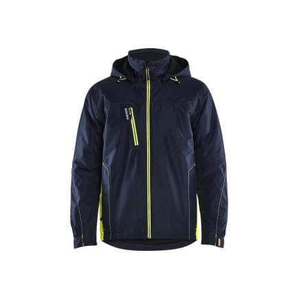 BLAKLADER 489019778633XL - Veste hiver fonctionnelle légère Bleu marine foncé/Jaune fluo