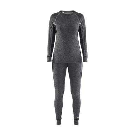 BLAKLADER 720117329699M - Bas de sous-vêtements WARM 100% Merino femme Gris moyen/Noir