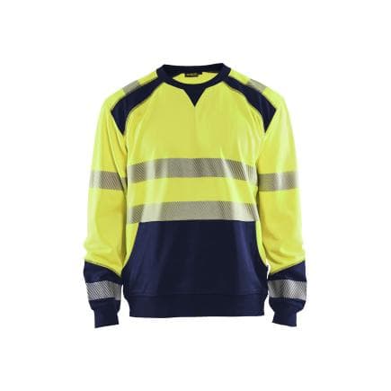 BLAKLADER 354125283389XXL - Sweat haute-visibilité Jaune/Marine