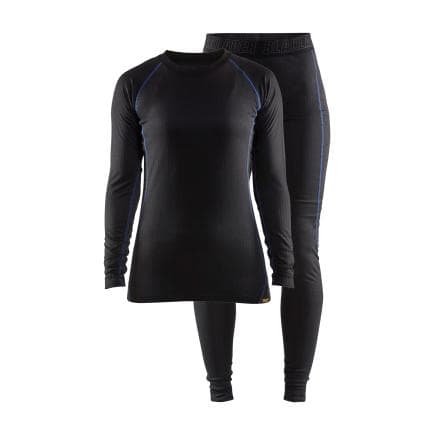 BLAKLADER 720217079985S - Sous-vêtements light femme Noir/Bleu roi