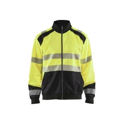 BLAKLADER 355825283399XXL - Sweat zippé haute-visibilité Jaune/Noir