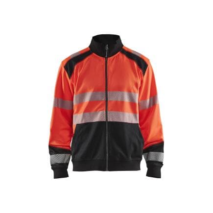 BLAKLADER 355825285599M - Sweat zippé haute-visibilité Rouge/Noir