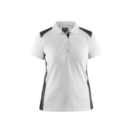 BLAKLADER 339010501098S - Polo femme Blanc/Gris foncé