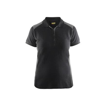 BLAKLADER 339010509994M - Polo femme Noir/Gris clair