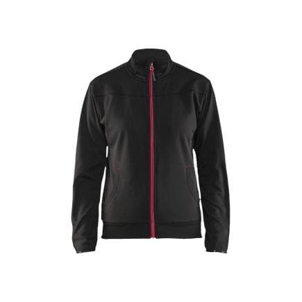 BLAKLADER 339425269956L - Sweat zippé femme Noir/Rouge
