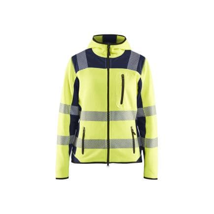 BLAKLADER 496721203389S - Veste tricotée haute-visibilité femme Jaune/Marine