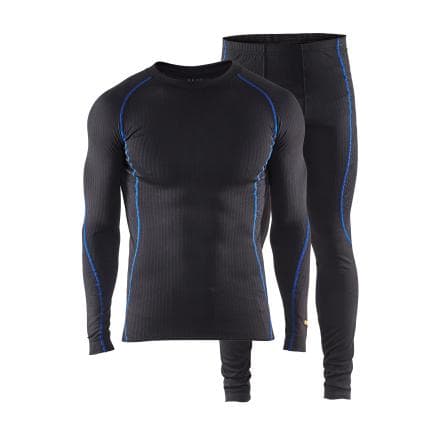BLAKLADER 6810170799854XL - Ensemble sous-vêtements LIGHT Noir/Bleu roi