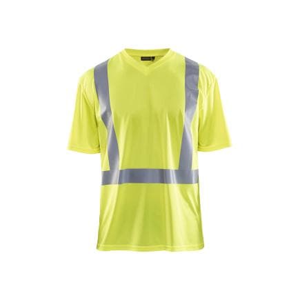 BLAKLADER 338210113300M - T-shirt col V haute-visibilité anti-UV anti-odeur Jaune
