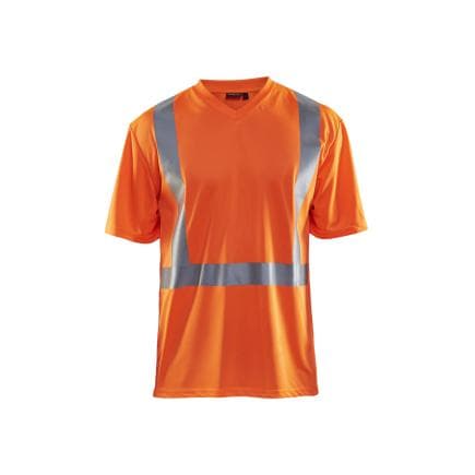BLAKLADER 338210115300L - T-shirt col V haute-visibilité anti-UV anti-odeur Orange