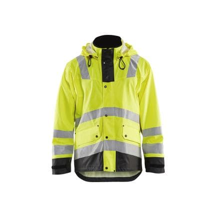 BLAKLADER 430220033399XL - Veste de pluie Hi Vis Level 2 Jaune/Noir