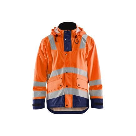 BLAKLADER 430220035389XXL - Veste de pluie Hi Vis Level 2 Orange/Marine