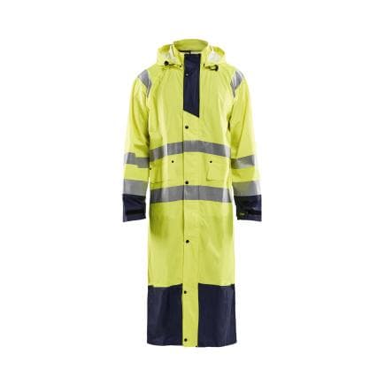 BLAKLADER 432520003389XL - Manteau de pluie haute-visibilité Niveau 1 Jaune/Marine