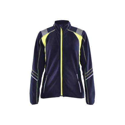 BLAKLADER 497310108933M - Veste micropolaire détails fluo femme Marine/Jaune fluo