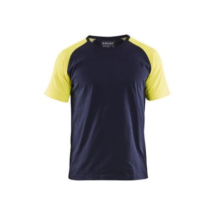 BLAKLADER 351510308833XL - T-shirt Marine/Jaune