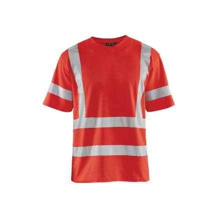 BLAKLADER 338010705500L - T-shirt col V haute-visibilité anti-UV Rouge