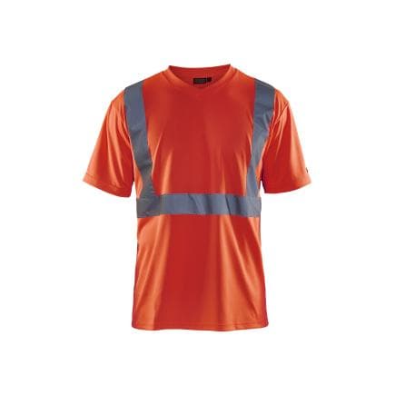 BLAKLADER 331310095500L - T-shirt haute-visibilité col V Rouge