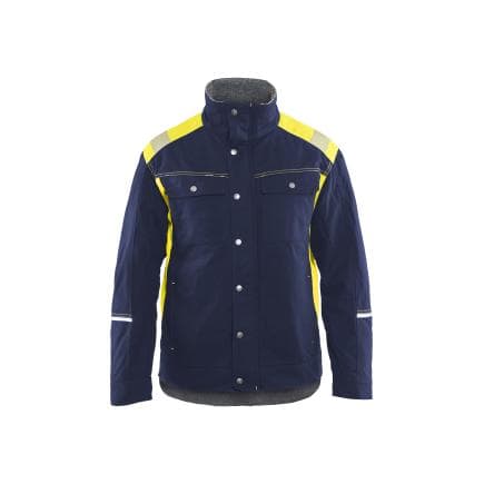 BLAKLADER 491513708833M - Veste doublée artisan détails fluo Marine/Jaune