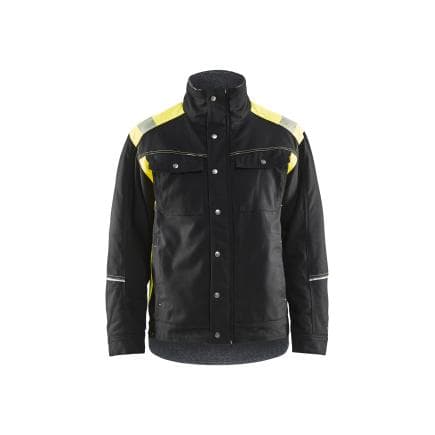 BLAKLADER 491513709933XL - Veste doublée artisan détails fluo Noir/Jaune